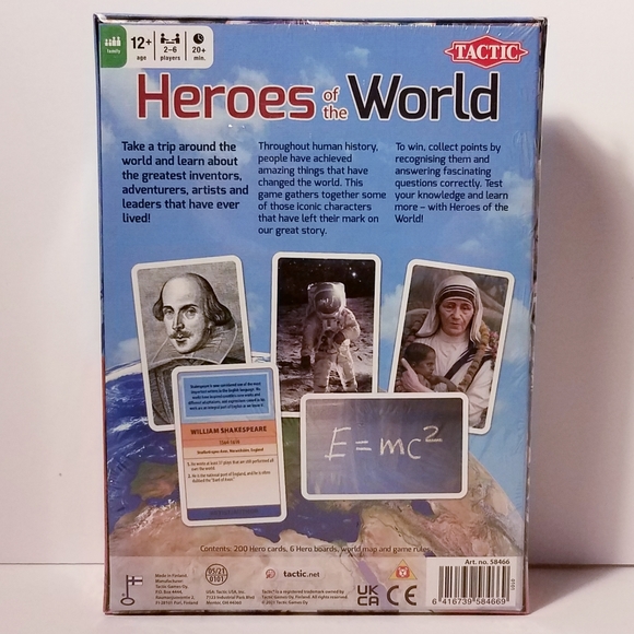 Heroes Of The World Card Game Can You Recognize the Heroes of the World? Tactic - Picture 2 of 4